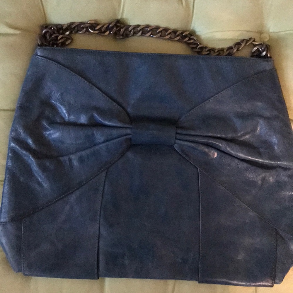 Hobo teal leather shoulder bag